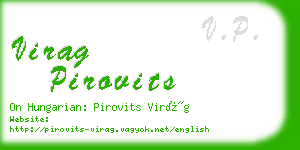 virag pirovits business card